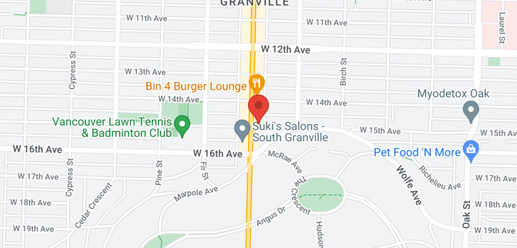 map of 307 1477 W 15TH AVENUE